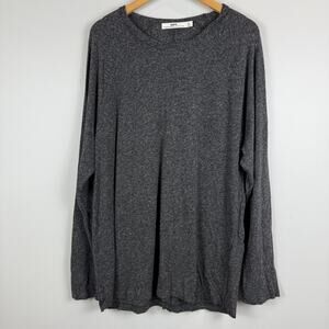 Hope STHLM Billy T-Shirt Men's Sz L 50 Heather Gray LS Linen Lightweight Tee‎